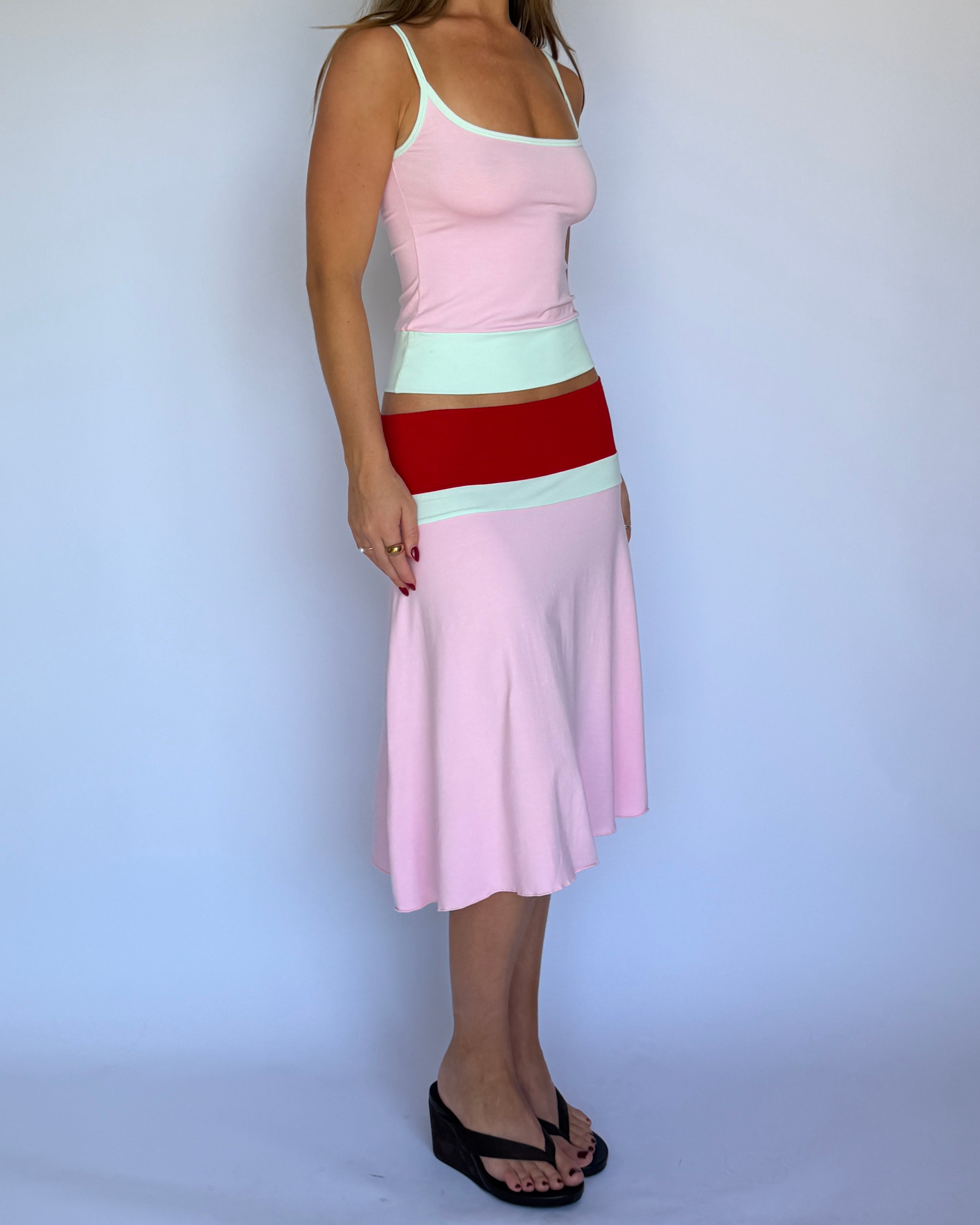 Lucy Midi Skirt - Sorbet